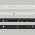 Modern White And Black Power Strips With Multiple Outlets And USB Ports