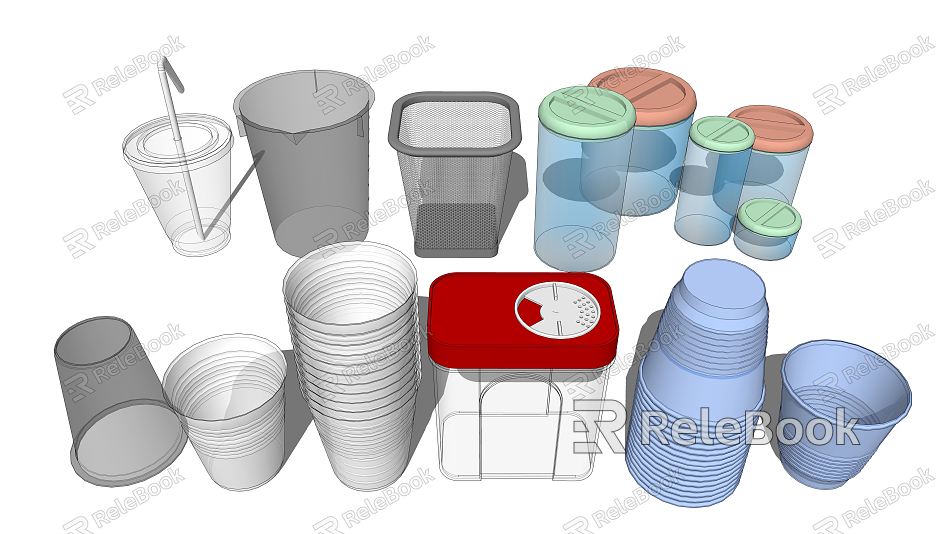 modern cup plastic cup model