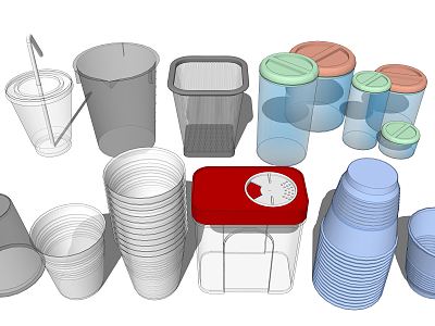 modern cup plastic cup model