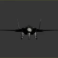 Dark Colored Military Fighter Jet With Red Star Emblems And Sharp Design 3d model