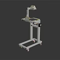Sturdy Mobile Medical Cart With Metal Frame Caster Wheels Top Equipment And Platform