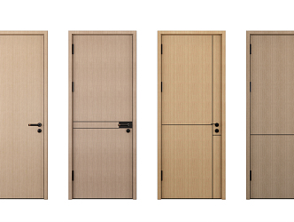 Modern swing door single door 3d model