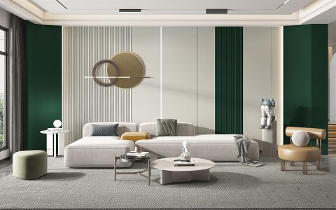 modern living room 3d model