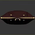 Burgundy Leather Tote Bag With Structured Design And Gold Hardware Fashion Accessory