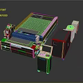 Modern printer laser printer bill printer dot matrix printer 3d model