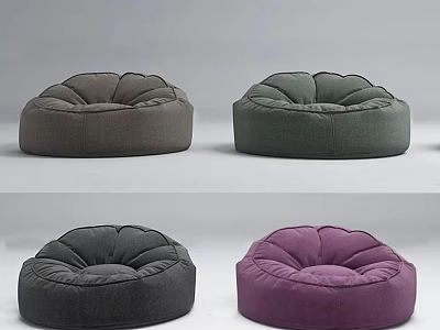 Comfortable Bean Bag Chair Collection With Multiple Color Options For Living Room 3d model