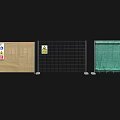 Low Polygon and High Polygon Image Set Site Fence 3d model