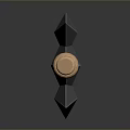 Traditional Arrow Weapon With Triple Pointed Arrowhead Dark Wooden Shaft Metallic Accents And Reflection