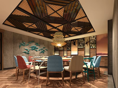 Modern Restaurant Fishing Shop Catering 3d model Modern Restaurant Fishing Shop Catering 3d model