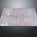 Vibrant Grid Pattern Rug Featuring Colorful Squares And Contemporary Design