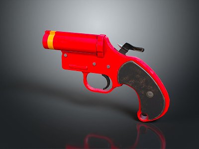 Signal gun starting gun signal flare pistol semi-automatic pistol automatic pistol modern weapon hot weapon 3d model