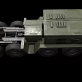 Military Green Heavy Duty Truck With Multiple Large Wheels And Number 08 On Side