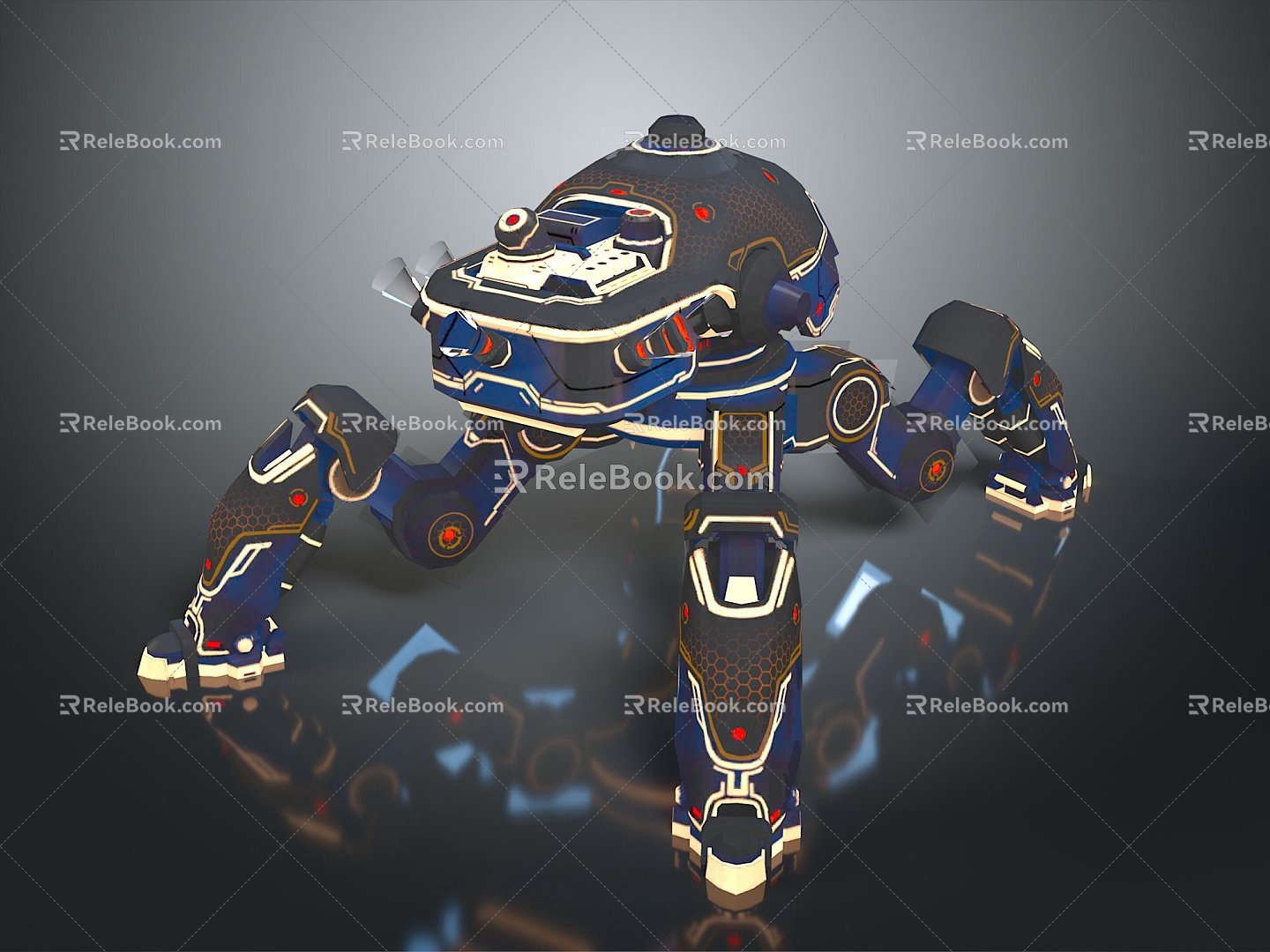 Robot Spider Robot Mecha Spider Science Fiction Spider Mechanical Spider Spider Battery Spider Tower Defense 3d model