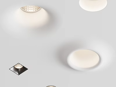 Modern Recessed Downlights And Spotlights For Home Ceiling Lighting Design 3d model