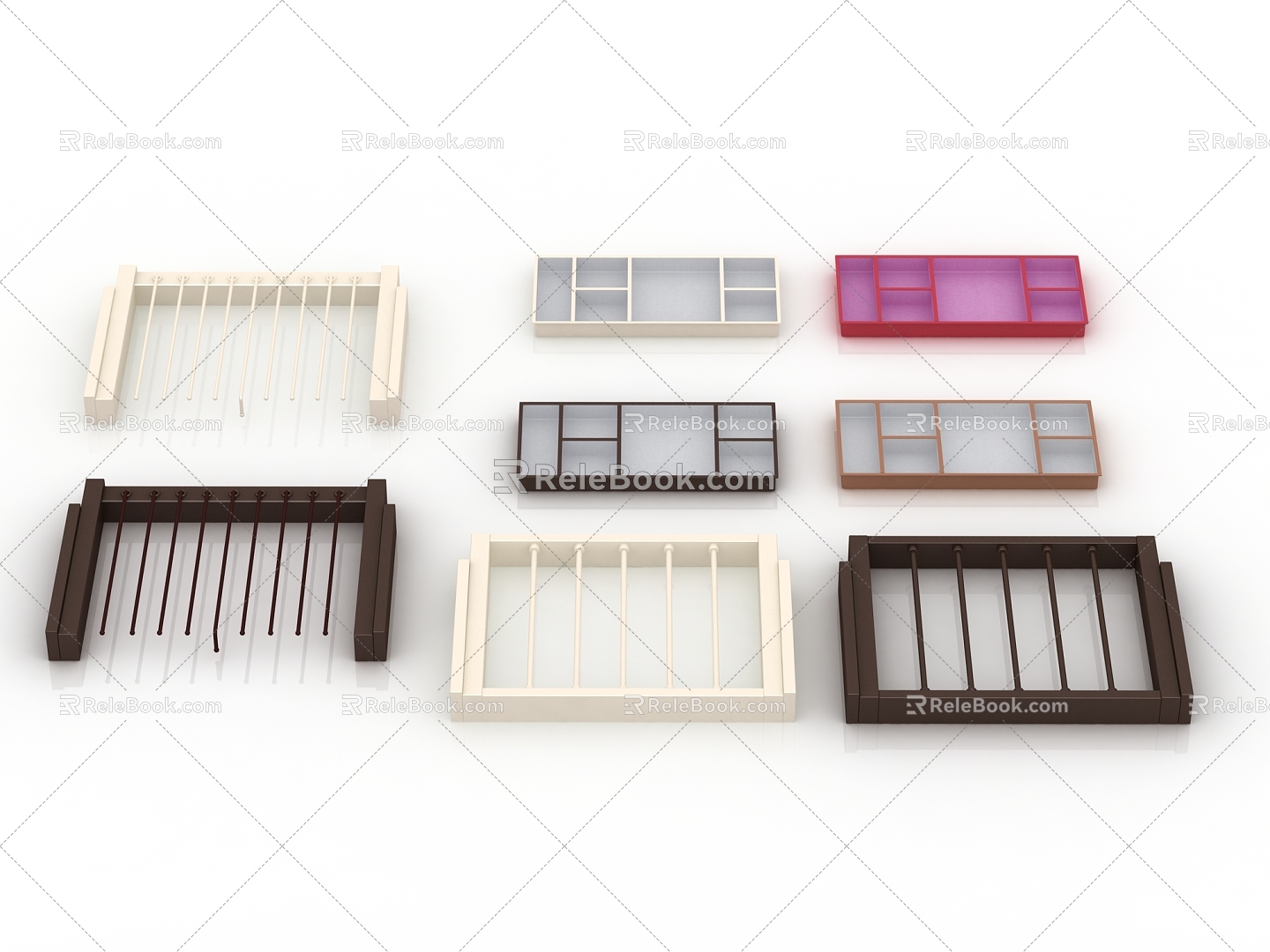 Modern Wardrobe Pants Rack Makeup Drawer 3d model