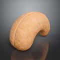 Whole Natural Cashew Nut with Smooth Surface Brown Color on Dark Background