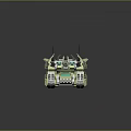 Modern Military Tank With Green Camouflage Tracks Cannon And Antennas