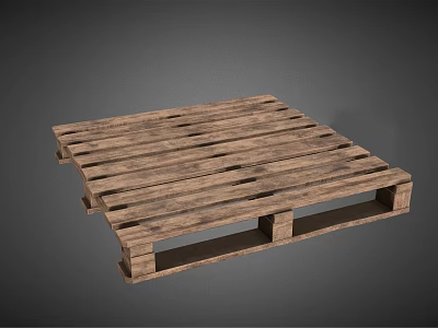 Rustic Wooden Pallet Furniture With Natural Wood Grain And Sturdy Design 3d model