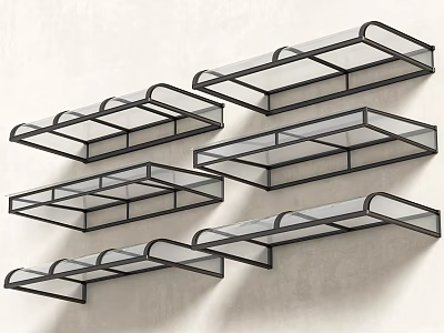 Awning steel glass canopy 3d model