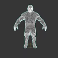 Game and Movie Character Bald Muscular Shirtless With Black Shorts Black Gloves And Gray Boots