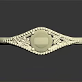 Elegant Silver Women's Ring With Oval Gemstone And Intricate Filigree Design