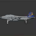 Modern Fighter Jet Model With Sleek Gray Body Transparent Canopy And Landing Gear