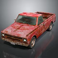 Rusty Red Vintage Truck With Weathered Exterior And Classic Design
