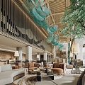 New Chinese Hotel Lobby 3d model