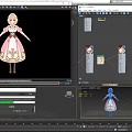 Anime Game Character With Blonde Hair Long Sleeves Pink White Dress And Golden Decorations