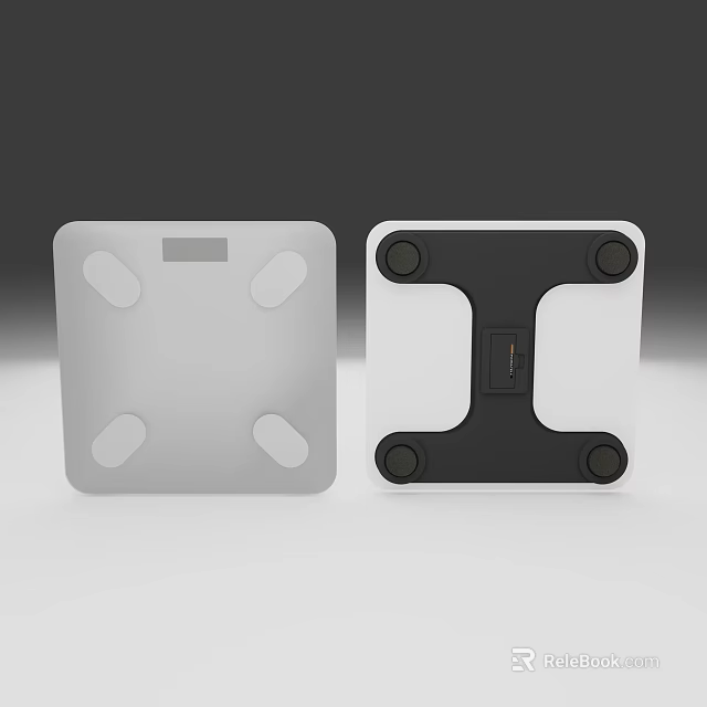 Digital Body Weight Scale Front And Back View Design For Home Use 3d model