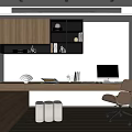 Modern study multi-function room 3d model