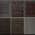 Square Rugs With Various Traditional Ornate Patterns And Multi Colored Designs 3d model