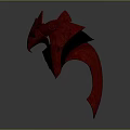 Red Battle Armor Helmet With Black Accents And Tactical Design Elements