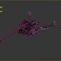 Military Field Artillery Gun With Long Barrel Camouflage Carriage And Wheels
