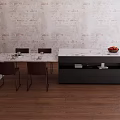 Modern Dining Table and Chair Combination 3d model