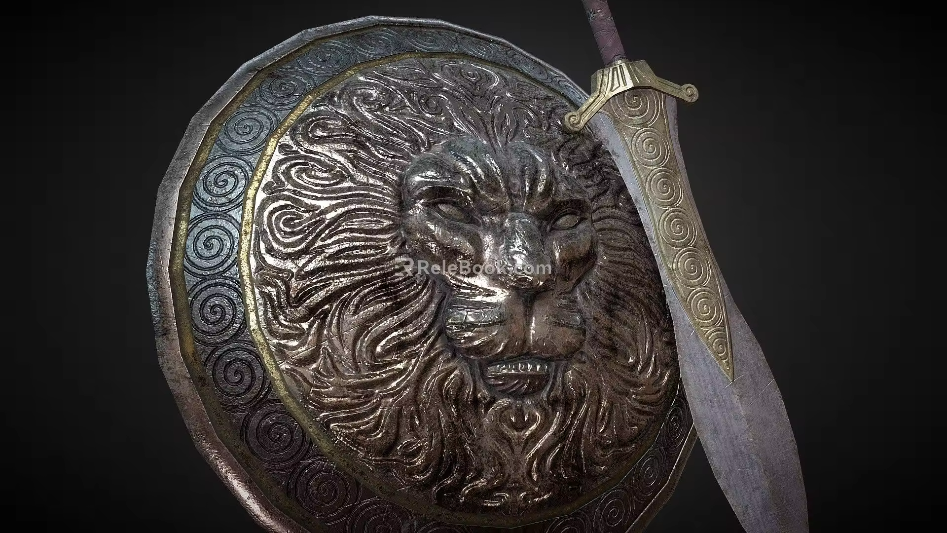 Weapons Sword and Shield 3d model