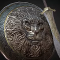 Weapons Sword and Shield 3d model