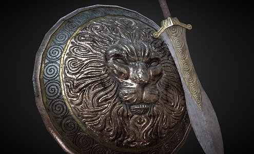 Weapons Sword and Shield 3d model