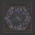 Public Office Space Open Layout With Multiple Workstations Meeting Areas And Central Functional Zone