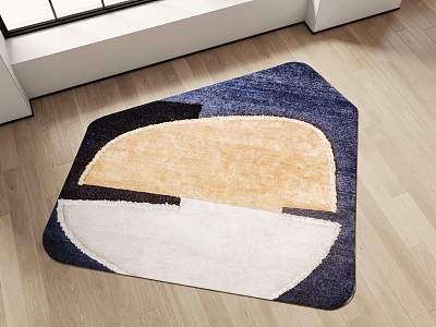 Modern shape carpet abstract shaped carpet model