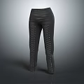 Stylish Black Leather Pants With Side Lace Up Details For Fashionable Outfit