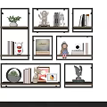 Bookshelf Minimalist Bookshelf Storage Rack 3d model