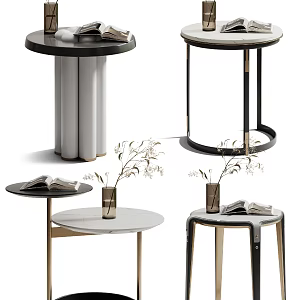 Light luxury round several sides combination 3d model