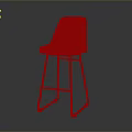 Stylish Yellow Tufted Bar Stool With Leather Upholstery And Black Metal Legs