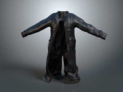 Long Clothes Long Shirt Fashion Long Shirt Coat Trenchcoat Fashion Coat Clothing Fashion 3d model