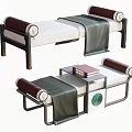 New Chinese Style Sofa Stool 3d model