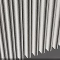 White Arch Decorative Structure With Vertical Stripes In Modern Minimalist Design 3d model