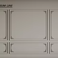 Gypsum Line Decorative Wall Panels With Ornate Patterns For Interior Decoration 3d model