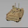 Modern Military Armored Vehicle With Turret Antenna And Sensor System Design