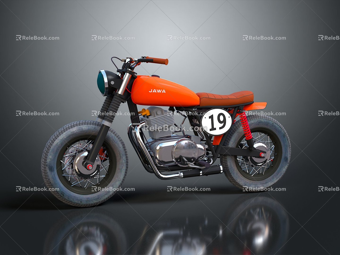 Modern motorcycle two-wheeled motorcycle off-road motorcycle road racing motorcycle 3d model